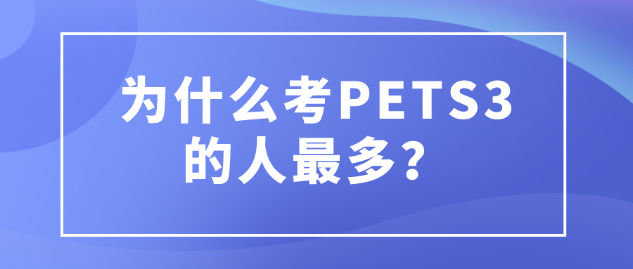 为什么考PETS3的人最多？(图1)