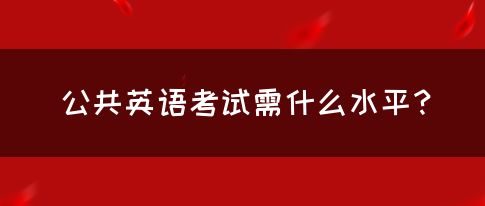 公共英语考试需什么水平？(图1)